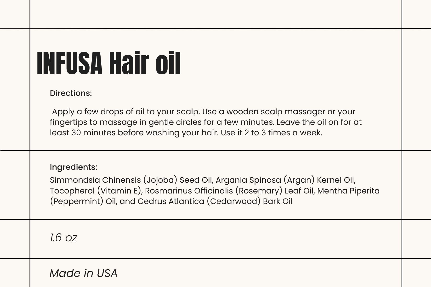 Hair growth & strengthening with infusio technology