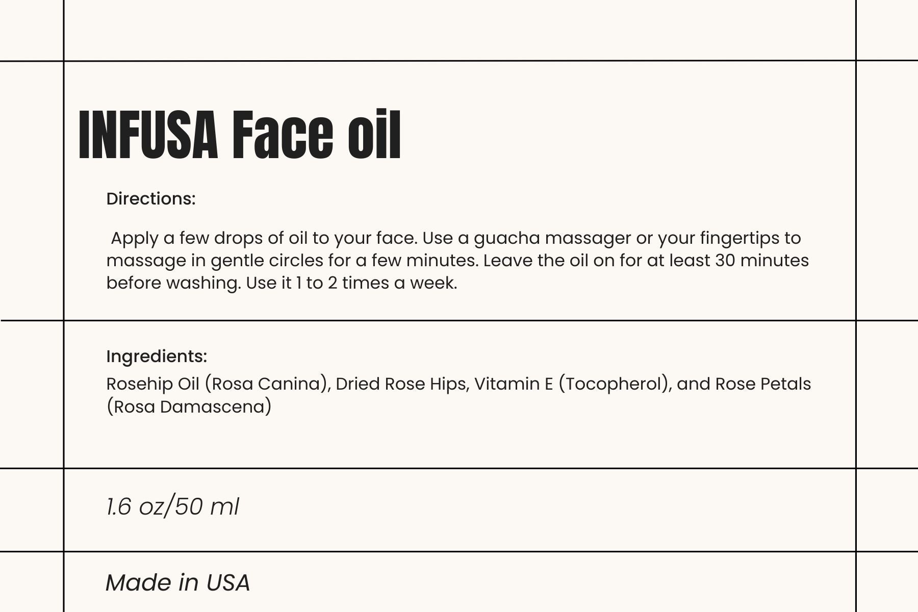 Organic Rosehip face oil with Infusio technology