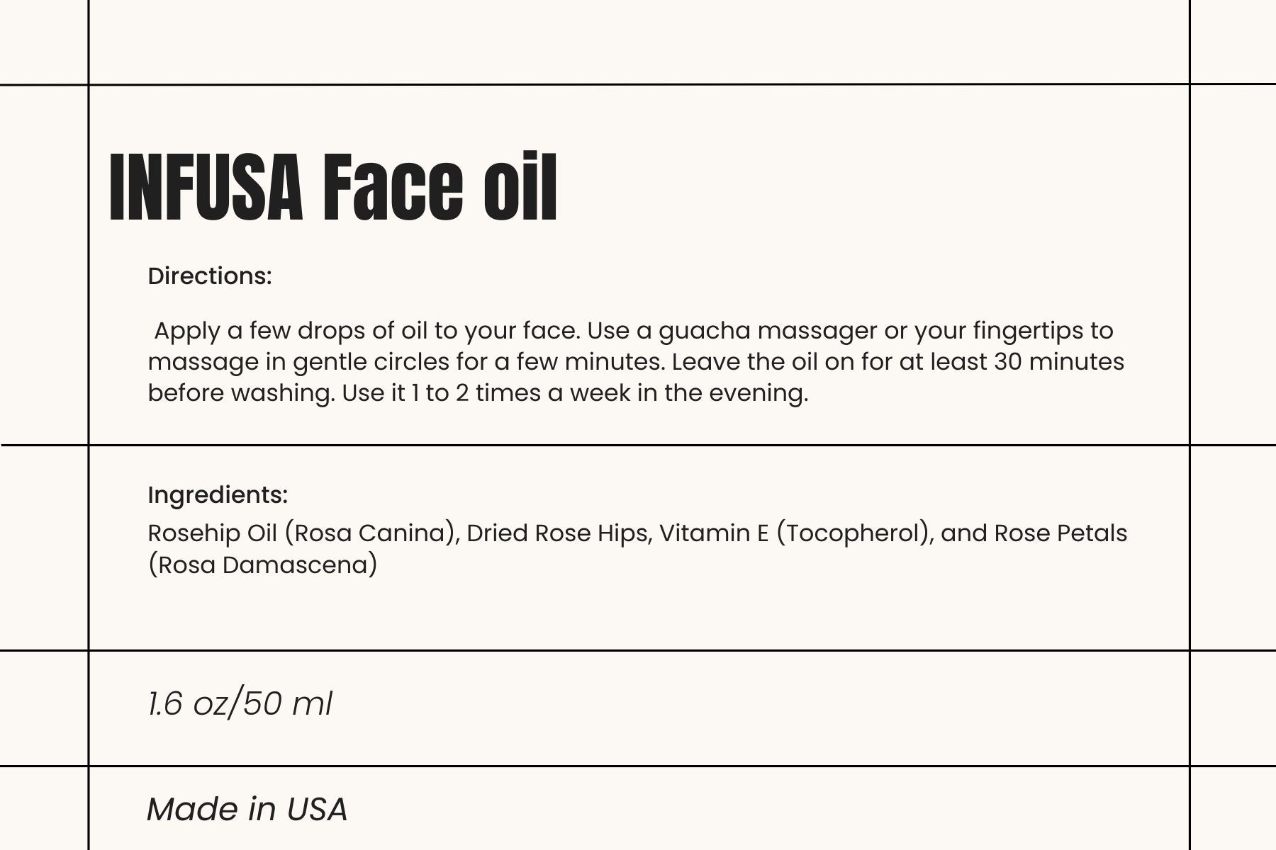 Organic Rosehip face oil with Infusio technology